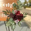 Decoratieve bloemen kransen swag bloem decor kunstmatige bloemen voor bruiloft decoratie welkom bord hangende bloem rij bloemen swag boog decor bloem krans