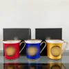 Taglie di segnaletica di dipinto a mano classico di lusso tazza di caffè tazza da tè di alta qualità in porcellana con confezione regalo per amici di famiglia HouseWarmi 262G