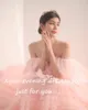 Robes de fête Xijun Blush Rose Ruffles Ruffles Tulle Evenage Corée Femme hors de l'épaule Princess Prom Robes Country Robe 2024