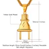 Starlord Brand Golden Plug hanger ketting roestvrij staal/gouden kleur hangende touwketen voor mannen dames hiphop sieraden gp2411