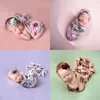 Dekens baby deken handdoek geboren wrap swaddle bloemenpatroon swaddling voor babymeisjes jongens pography props voorraden aanwezig g99c