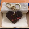 7x5.5cm Designer Love Heart Model Keychain Key Chains Honder Honder Brand Letter Designers Keychains for Porte Clef Gift Men Women Car Bag Pendant Accessoires PAS DE BOX