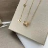 2024 Nieuwe luxe merk kettingontwerper voor vrouwen modieuze nieuwe titanium stalen hang ketting hoogwaardige 18k gouden ketting