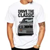 T-shirts voor heren Modale nieuwe zomer mannen Old Drive Classic Duitse E30 Retro korte mouw EUDM E36 M3 Witte jongen Casual Top T-shirt D240509