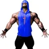 2024 Summer Adult Mens Hooded Top Top Gym Sport Mentide Sans Sheed Tops Fashion Cartoon Imprimé Top à capuche 240508