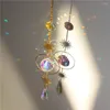 Figurine decorative Suncatcher Suncatch Crystal Moon Catcher Pendants Chimes Rainbow Prism Finestra Drop Cell Bel Tree Home Decor