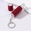 Keychains woman designer Accessories keyrings Full of Diamond Perfume dispenser bottle Compact Essence Keychain Portable with press spray key chain