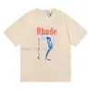 Mens Rhude T Shirt Womens Tshirt Graphic Tees Top Cotton Summer Asian Size S-Xl 355