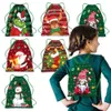 Sırt çantası Tedavi Ele Drawstring Noel Baba Kardan Adam Yeşil Monster Sarma Hediye Çantaları Çocuklar İçin Tatil Partisi Noel Süslemeleri