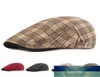 Men 039s Cap Retro Berets Chapeau pour femmes Bérets à plaid en coton pour hommes Caps plats artiste Peaky Blinders Hat Newsboy Cap Facto7918737