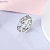 Rings de couple Original 925 Anneau en argent sterling adapté aux femmes Zircon de haute qualité ensemble éternel Love Star Moon Princess Ring Jewelry Gift WX