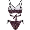 Frauen Badebekleidung sexy grüne und goldene Leoparden Bikinis Set Tierfell Print Bikini Badeanzug Push -up Hosentrain Fitness Damen Badeanzug