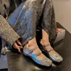 Chaussures décontractées mkkhou pompes de mode de haute qualité en cuir authentique en cuir divisé à orteil double ceinture boucles moderne Mary Janes tabi
