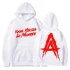 Мужские толстовок толстовок 2023 Anuel AA Альбом Real Hasta La Muerte Mudies Men/ Women Hip Hop Hoodie Winter Tops Long Slve Harajuku Spring осень T240507