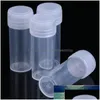 Förpackningsflaskor Partihandel 10st 5 ml Plast Teströr Injektionsflaskor Provbehållarpulver Hantverksskruv för Office School Chemistry SUP DHHX1