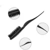 Brosses à cheveux 1pc Salon peigne taquin pinceau à trois rangées de sanglier naturel femmes et hommes Brosse anti-statique