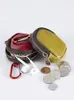 Keychains Lanyards Real Leather Keychain Coin Women Multi-functional Mini Storage Bag With a Key Chain J240509