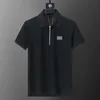 2024 Men's polo shirt Summer black and white shirt brand clothing cotton short sleeve business casual embroidery letter slim breathable M-3XL#99