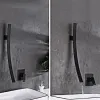 Design do banheiro Basinada Bacia escondida Torneira de torneira doméstica de capa de cobre Tap da parede incorporada