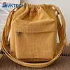 Shoulder Bags Women Fashion Tote Handbag Adjustable Strap Casual Bag Drawstring Multi Pocket Purse Versatile Soft Cute Shopping