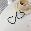 Kolczyki obręcze 1 para koreańskiego stylu miłosne serce akrylowe cukierki kolor geometryczny