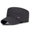 Ball Caps Four Seasons Flat Top Hat Coton Men's Simple Cotton Paped Fashion Baseball Cap de base Casual Commuter Sunshade