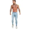 Jeans maschi maschi pantaloni da uomo pantaloni magri azzurro uomini in denim pantaloni hip hop stile hip hop più dimensioni jean maschio abbigliamento estate slim fit zm1012 t240508