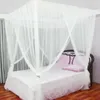 Sexy mosquito red de cuatro puertas de cuatro puertas de doble talla de doble cama para una cama individual evita insectos al aire libre gracia blanca 240508