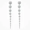 20pcs/lote Fashion Gradiente elegante Pearl Tassel Simulada Tassel Long Dangle para mujeres Accesorios de joyería de fiesta