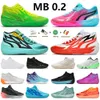 Lamelo Ball Designer Mens Basketball Shoes MB.02 Fire Red Honeycomb Nickelodeon Slime Jade Phenom Powder Blue Queen City Fade Women Men Trainers Sport Sneakers 36-46