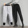 Women's Pants 2024 Autumn/Winter Down High Waist Fashion Thick Warm White Duck Men And Women The Same Casual