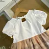 Mode bébé jupe d'épissage design d'été robe princesse taille 80-120 cm pour enfants vêtements de dentelle jupe ourlet girls fête