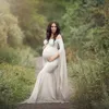 Zwangerschapsjurken Zwangerschapsfotografie Lange jurk bodycon rekbare zwangerschapsjurk voor fotoshoot Zwangere vrouw Maxi -jurk T240509