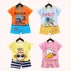 Zestawy odzieży 2PCS Mother and Childrens Odzież Dziecięce Zestaw chłopiec i dziewczynka T-shirt Summer Bawełna Batose Clothing Baby Clothing Setl40509