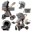 Strollers# Baby stroller Baby pram Baby cars 3 in 1 stroller Lightweight strollers Newborn baby carriage 3 in 1 four wheel strollers pram T240509