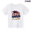 T-Shirts 2024 Sommer Neue Jungen und Mädchen Feuerwehrmann Sam Short Sleeved T-Shirt Childrens T-Shirt Jungen Kostüm Rollenspiele Kostüm240509