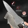 Chef-kok mes 8 inch mes damascus Japans VG-10 super stalen scheermesscherp gesneden vis sashimi mes vol tanggreep chef's mes