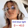 Zonnebrillen half frame anti blauw licht leesbril vrouwen mannen luxe ontwerper ronde brillen presbyopische diopters 0 tot 6 0 gafassunglas 200s