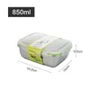 Lunch Boxes Bags Lunch Box Food Grade 304 Stainless Steel Sealed Leak Proof Fresh Lunch Box Fruit Bento Box Square Sealed Cartridge with Cover