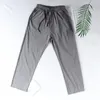 Men's Pants Hip Zipper Pocket Quick-drying Ice Silk Sweatpants With Elastic Waist Side Pockets For Gym Training Jogging Loose