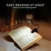 Mini LED BOOK NACHT LICHT TABEL LAMP Oogbescherming Verstelbaar Clipon Desk Batterij Powered Flexible Study Slaapkamer Lezen 240508