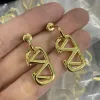 Brincos de argola de grife para mulheres Diamantes de ouro Earings Jóias de luxo Mulheres de brinco de prata Praço de escavação Earing V des Boucles Oreilles