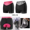Motorcycle Apparel Femmes 3D Shorts rembourrés à vélo de sous-vêtements Briefs de vélo sous-pants
