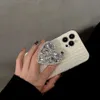 Cell Phone Cases Luxury Water Ripple Diamond Ring Holder Stand Soft Silicone Phone Case For iPhone 14 13 11 ProMax XS XR X Lens Protection Cover J240509