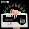 Beautilux Express Nails 552pcsbox oval a spillo mandorle bara quadrata francese falsa falsa immergere su punte per unghie in gel capsula americana 240509