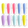 100pcsbox Candy gefälschte Nägel Full Cover Ballerina Acrylkünstiger falsche Nagelspitzen Drücken Sie auf Finger Manicure Extension Tools 240509