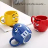 M&m Coffee Mugs Ceramic Tea Cups And Mugs Large Capacity Mark Bean Expression Cartoon Creative Drinkware C19041302 240h