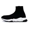 Gorące buty designerskie Socks Buty do biegania platforma unisex męska kobieta błyszcząca dzianina Trener Trainer Koron-up sock buty mistrz Emed oddychał chaussure sneakers