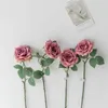 Dekorativa blommor kransar 1 3st/parti konstgjorda rosblommor grenar hem bröllop jul höstdekor insikrekord ordna fall silke falsk växt