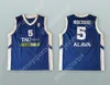 Anpassad Nay Mens Youth/Kids Andres Nocioni 5 Tau Ceramica Blue Basketball Jersey Top Stitched S-6XL